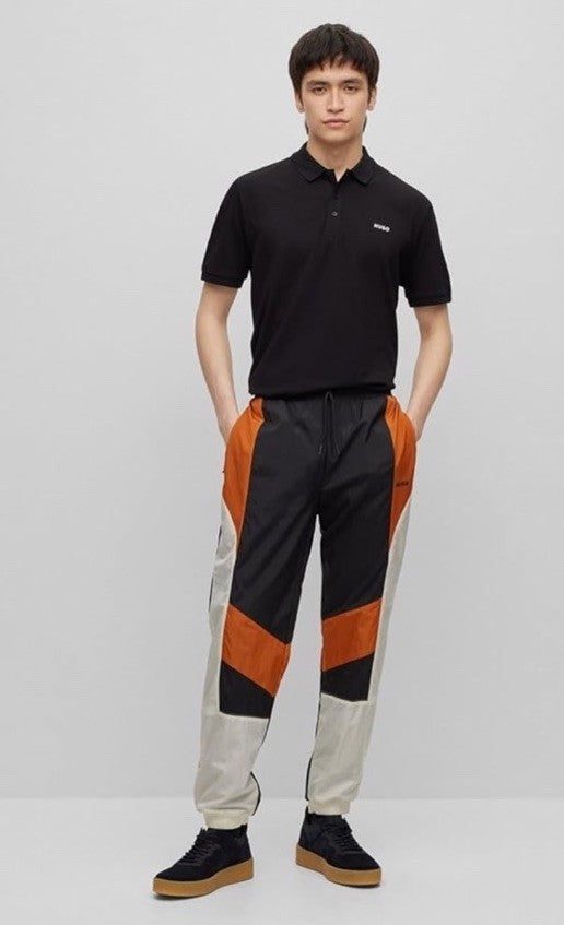 $78 Hugo Boss Men's Donos Polo Black Regular Fit Cotton S/S Shirt -Black- Small