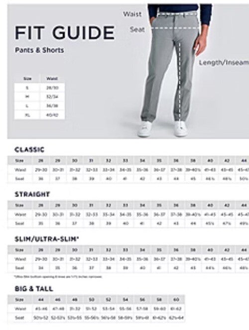 Haggar Men’s Perfect Fit Comfort Straight Slim Fit Dress Pants- Ink - 32Wx34L