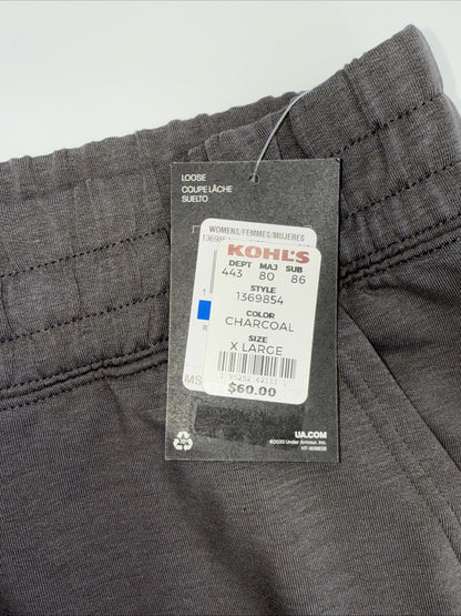 $60Under Armour Women’s Rival Terry Jogger Pull-On Pants-Charcoal-XLarge-NWT