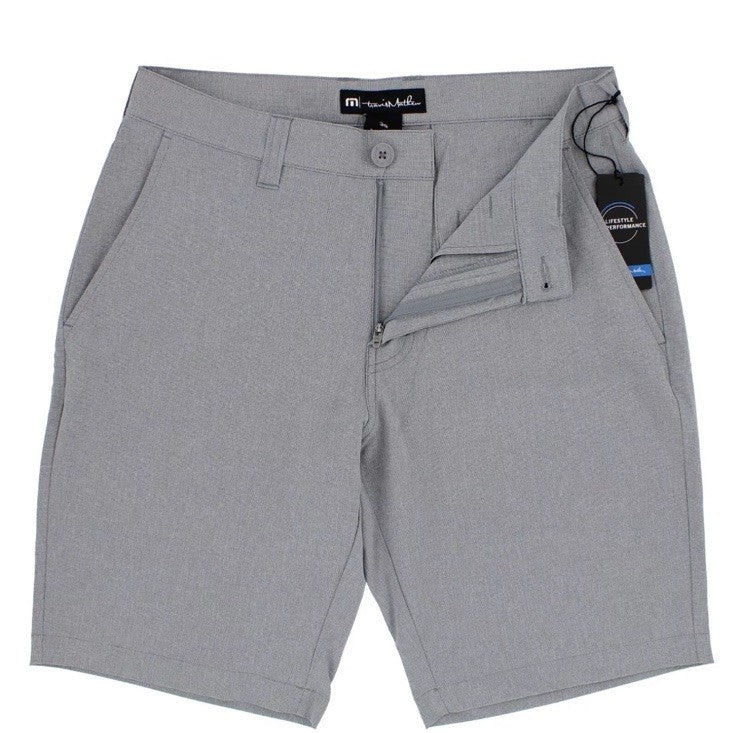 $85 Travis Mathew Men's Beck Shorts Stretch Waistband - Light Grey-Size: 34- New