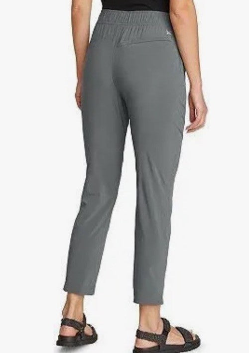 $80 Eddie Bauer Women's Departure Ankle Pants - Grey- XLarge - New Tag