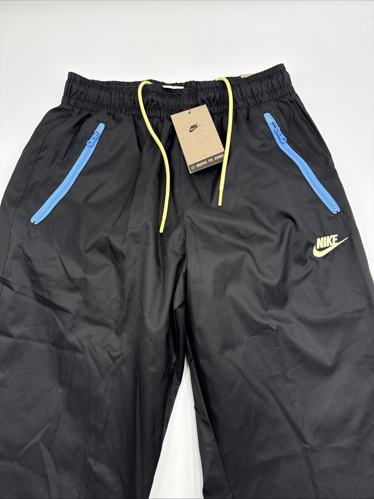 $95 Nike Men’s Windrunner Woven Lined Pants DX0653-010- Black/Blue- Small-New