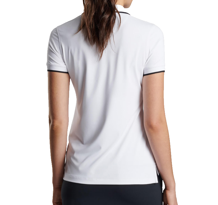 $100 Petter Millar Women's Betty Drop V Polo - Black/White - Medium - New Tags