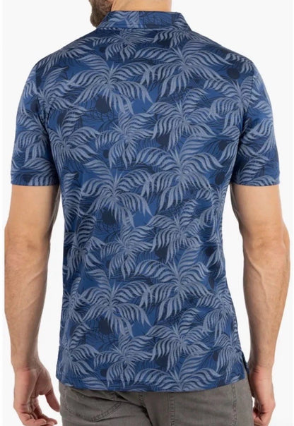 $95 TRAVIS MATHEW Men’s Mountain Down Cotton Blend Golf Polo-Estate Blue-Small