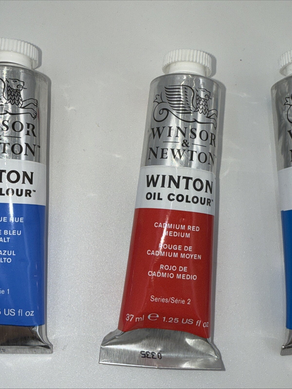 Combo Of 3 Winsor and Newton Winton Oil Colour 1.25 oz. Cadmium 1 Red,2 Blue