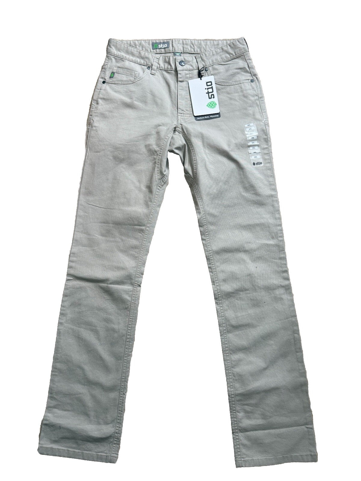 $100 Stio Men’s Organic Rivet Canvas Utility Pants- Talus- Size: 30 Long -New