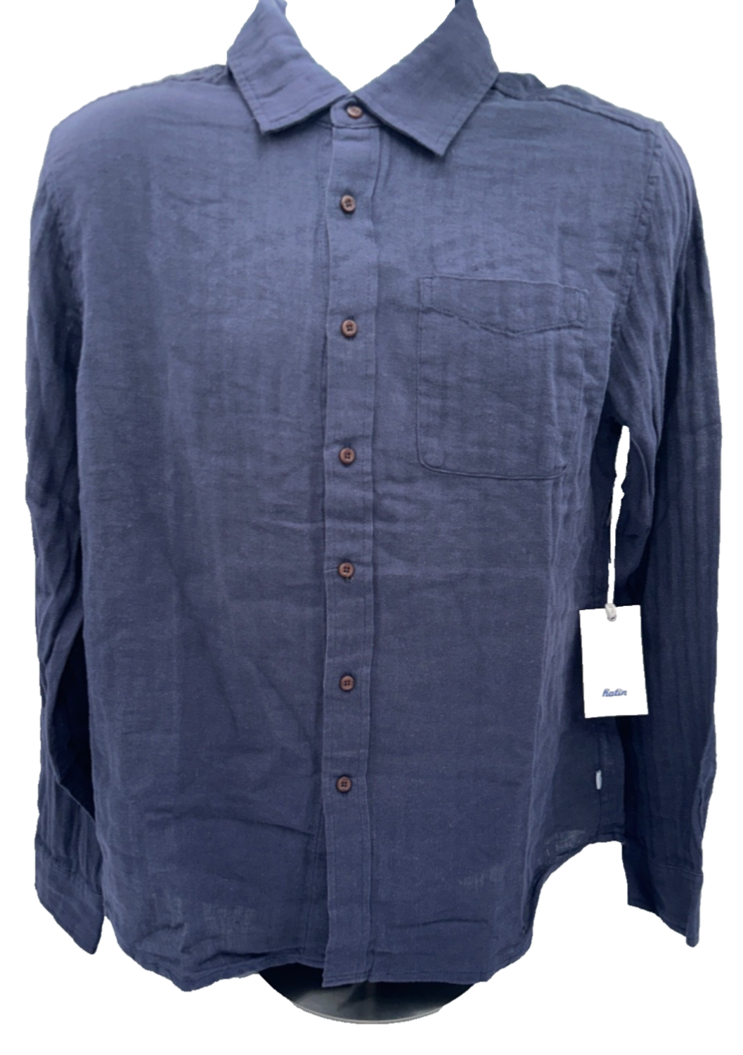 $89 Katin Men’s Woven Alan Solid Long Sleeve - Light Grey - Medium - New
