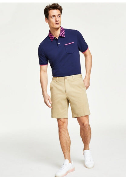 $55 CLUB ROOM Men’s Regular Fit 9" 4-Way Stretch Shorts- Beige Tan- 30” -New Tag