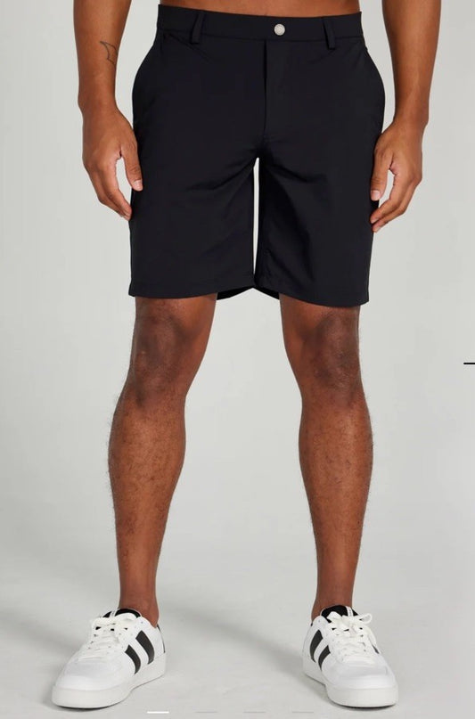 $110 Redvanly Men’s Hanover 9” Pull-On Golf Shorts- Black - Medium- New Tags