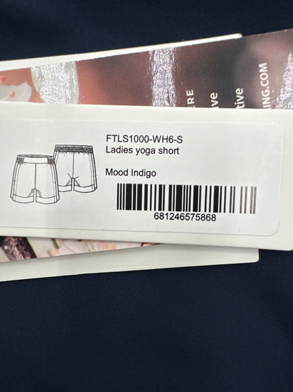 $52 Kyodan Freedom Trail Women’s Yoga Shorts 4” - Indigo - Small - New With Tag