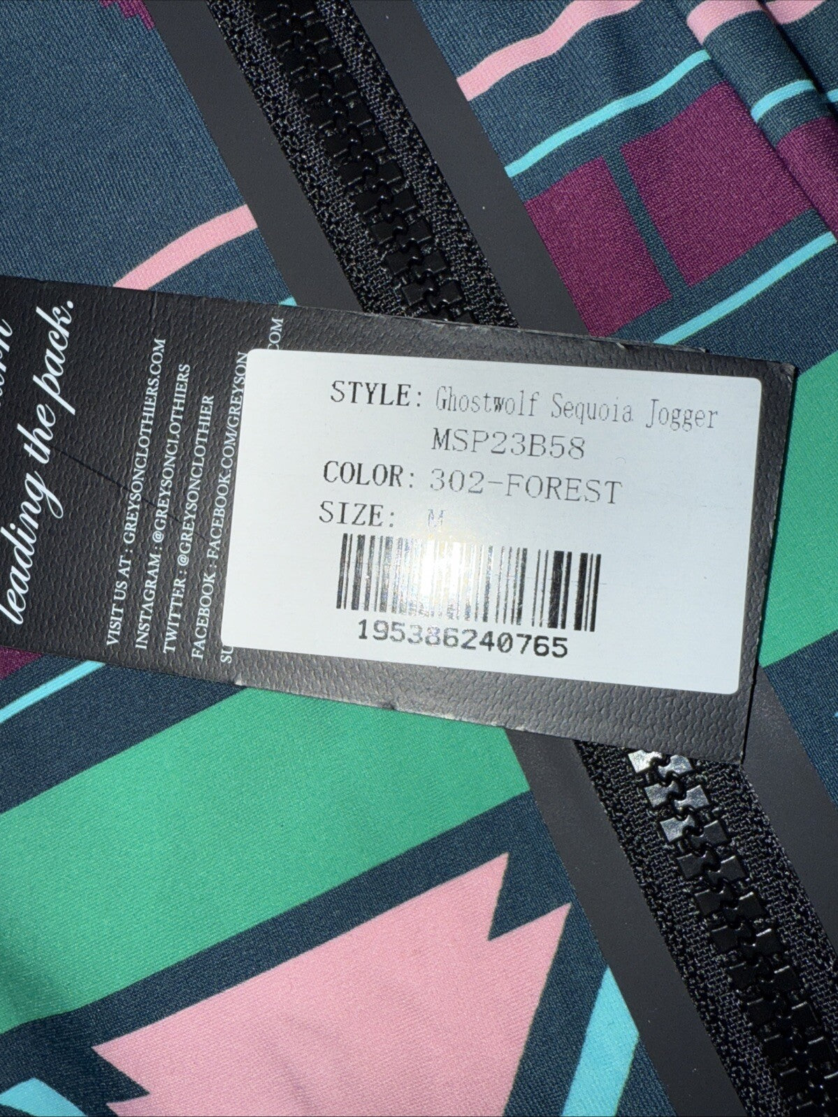 Greyson Men’s Joggers Ghostwolf Sequoia Print- Multi- Medium- MSRP $198- New Tag