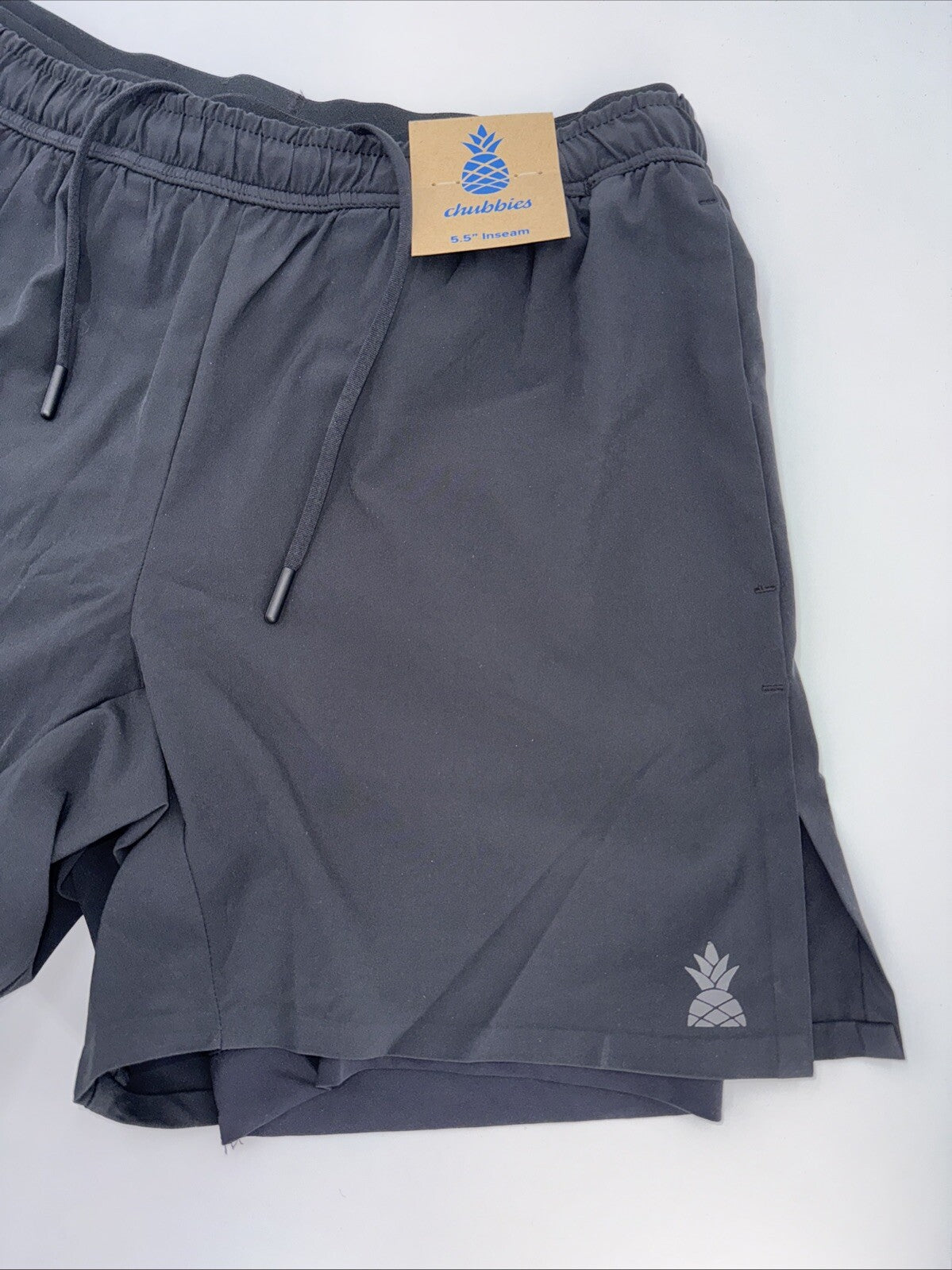 $80 Chubbies Men’s The Secret Agents 5.5” Ultimate Training Shorts-Black-Small-