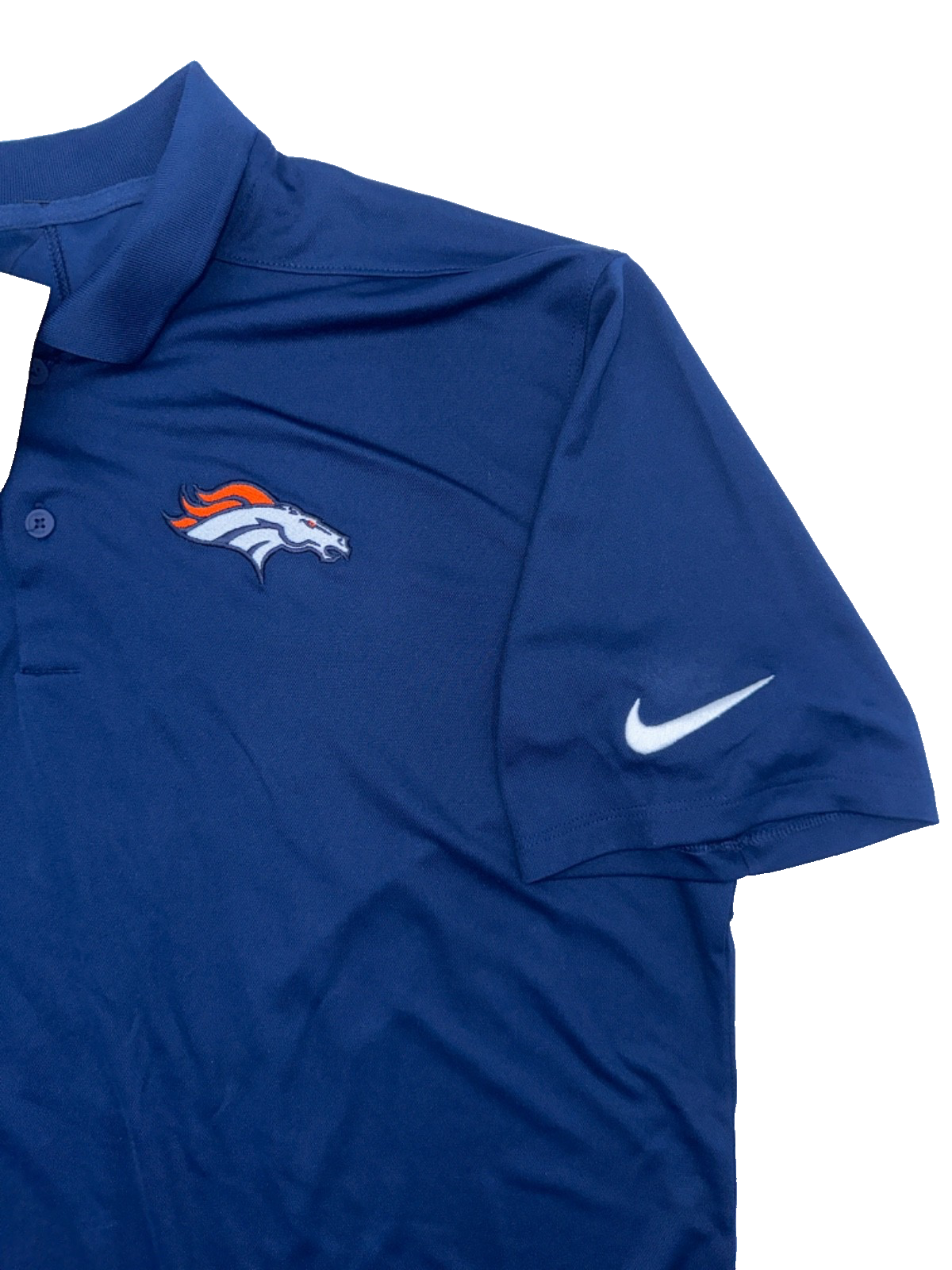 $68 Nike Men’s Dri Fit NFL Denver Broncos Polo Shirt - Blue - Medium - New Tags