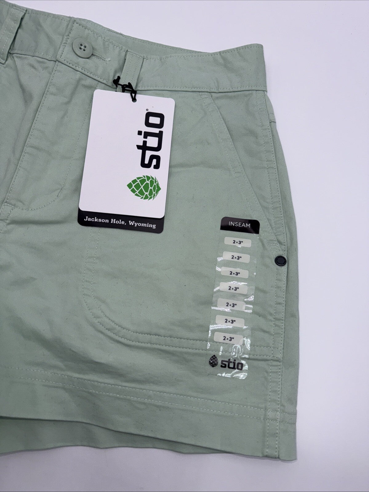$85 Stio Women's Rivet Twill shorts - Fresh Lichen Green- Size: 2 (25”W) - New