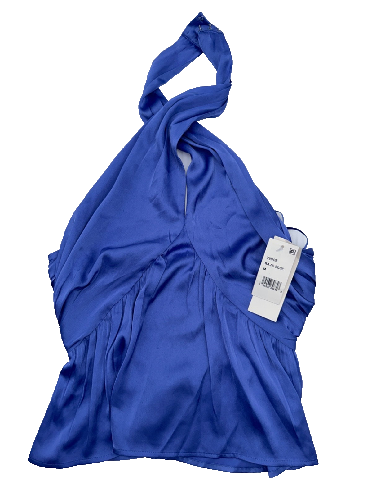 $50 French Connection Women's Inu Halter Top - Baja Blue - Medium -New With Tag