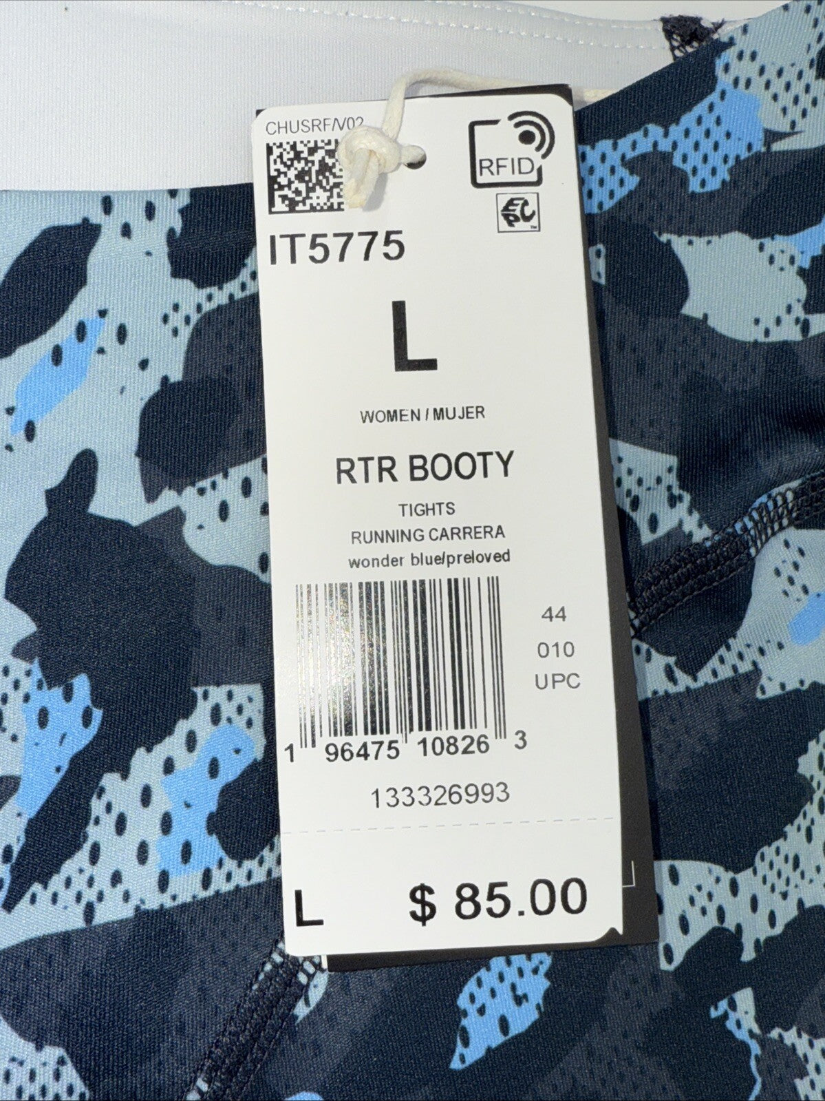 $85 Adidas Women Adizero Booty Elite Running tights shorts IT5775-Blue-Large-New