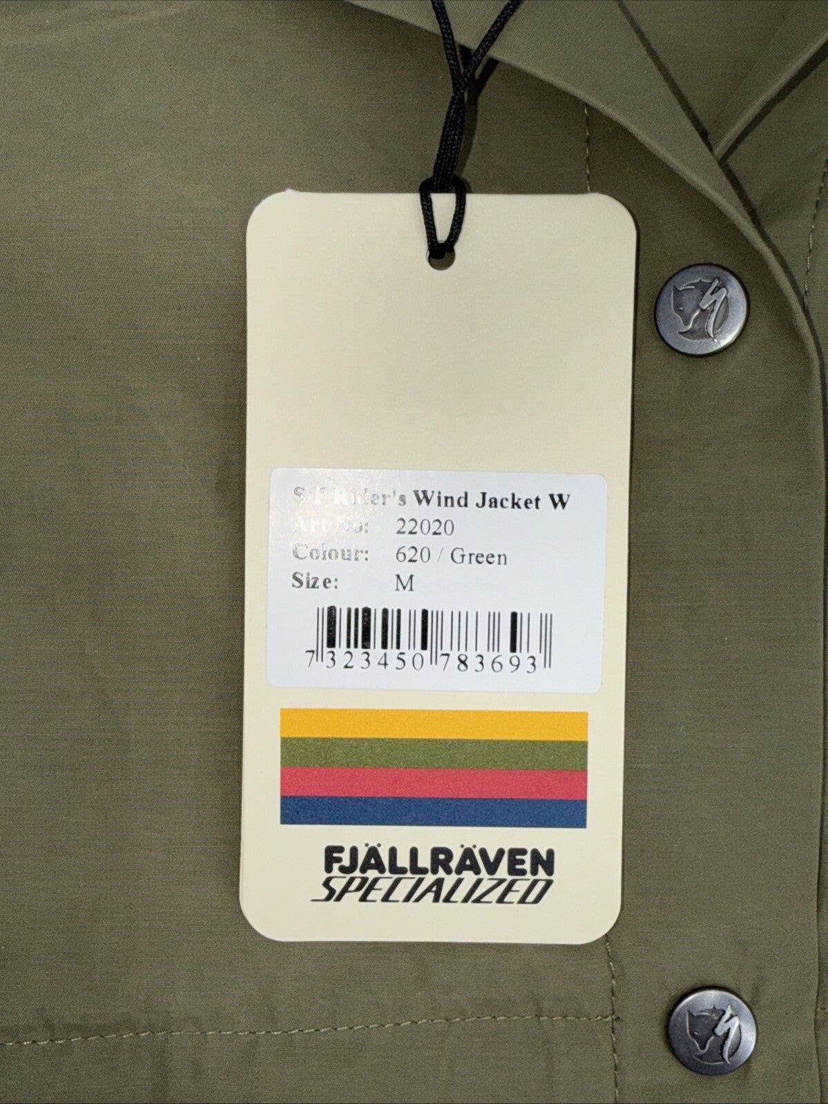 $180 Fjallraven Women's Rider’s Wind Jacket- Olive Khaki- Medium- New Tag