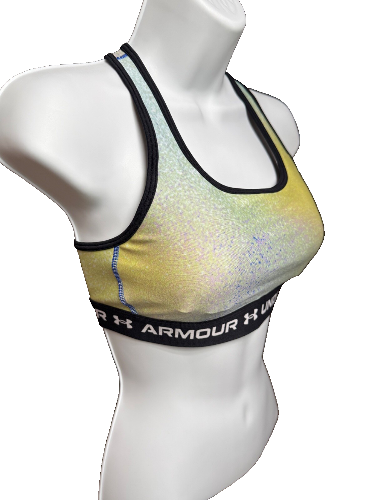 $40 Under Armour Women’s-Mid Crossback Printed Sports Bra-Multicolor-Small-New