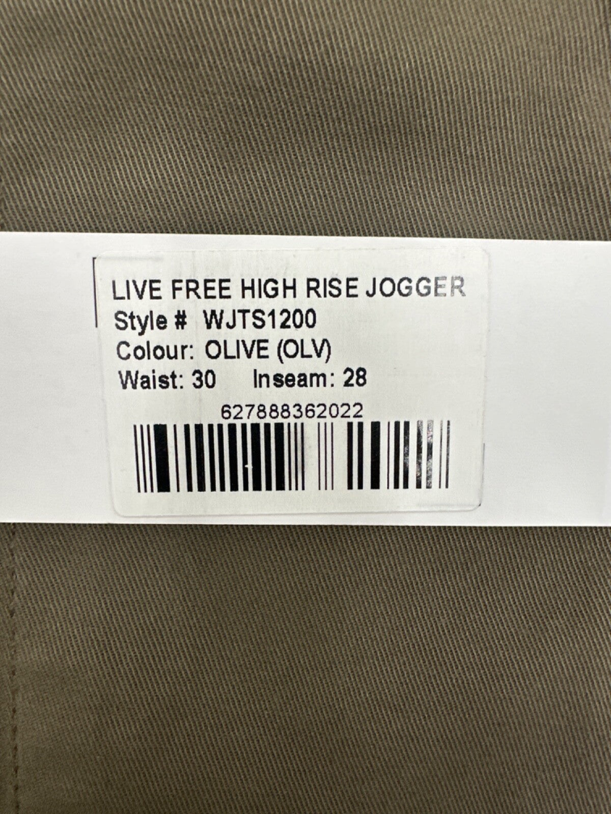 $129 DU/ER Women’s Live Free High Rise Jogger Pant- Size 30W x 28L - Olive -New