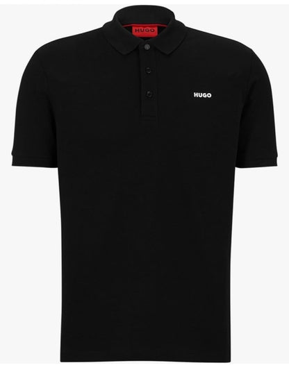 $78 Hugo Boss Men's Donos Polo Black Regular Fit Cotton S/S Shirt -Black- Small