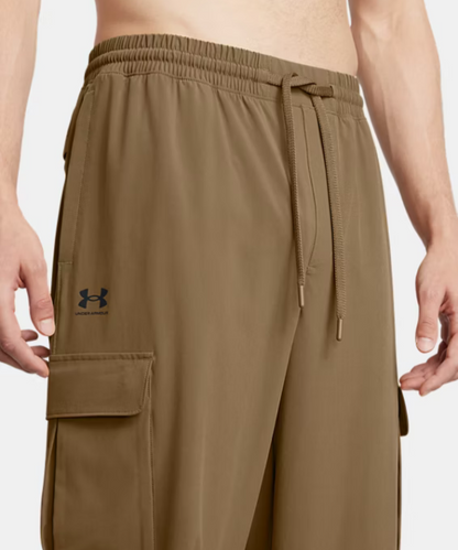 $80 Under Armour Men's Vibe Woven Cargo Pant Joggers - Brown - Medium - New