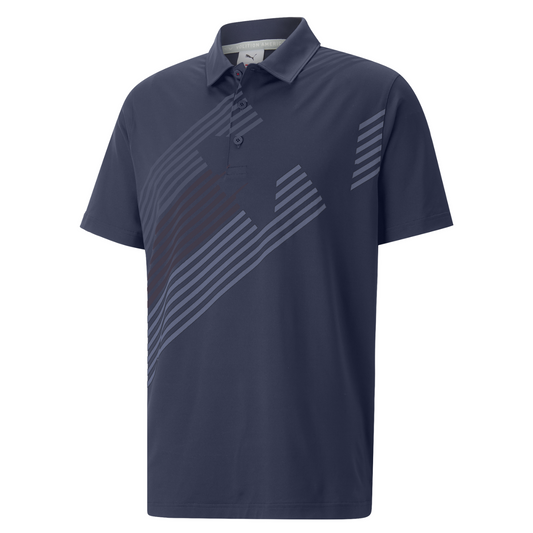 $75 Puma Men’s Volition Jet Polo- Navy Blazer/Ski Patrol-Large- New With Tags