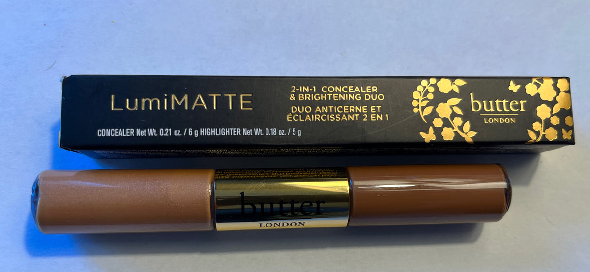 Butter London LumiMATTE 2-IN-1 Concealer and Brightening Duo in DEEP - NEW