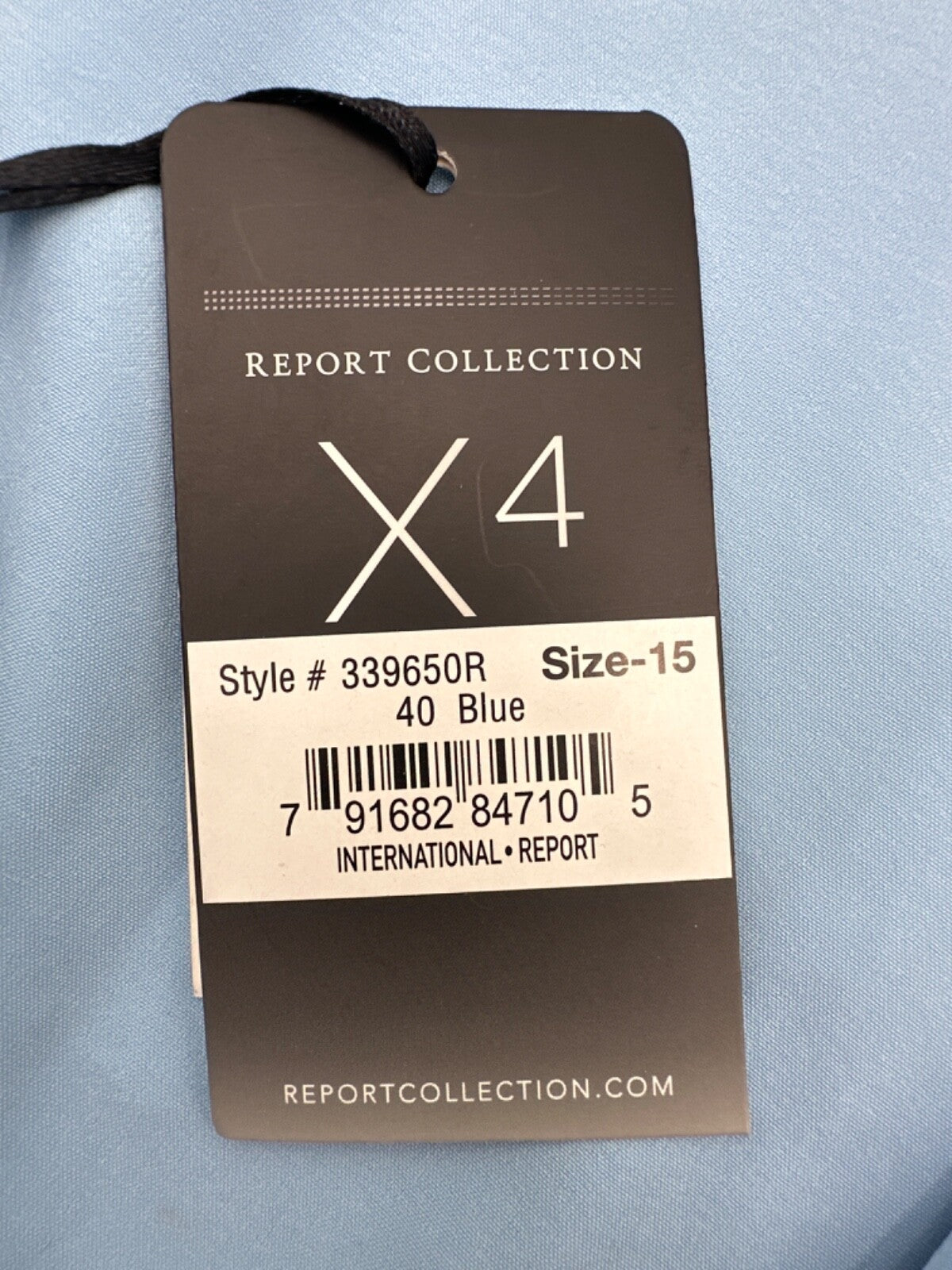 $68 Report Collection Men’s  4 Way Stretch Slim Fit Button Up Shirt-Blue- Small