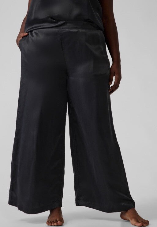 $99 Athleta Pantalon Calm Cool Lounge Pants -Black- Medium NWT