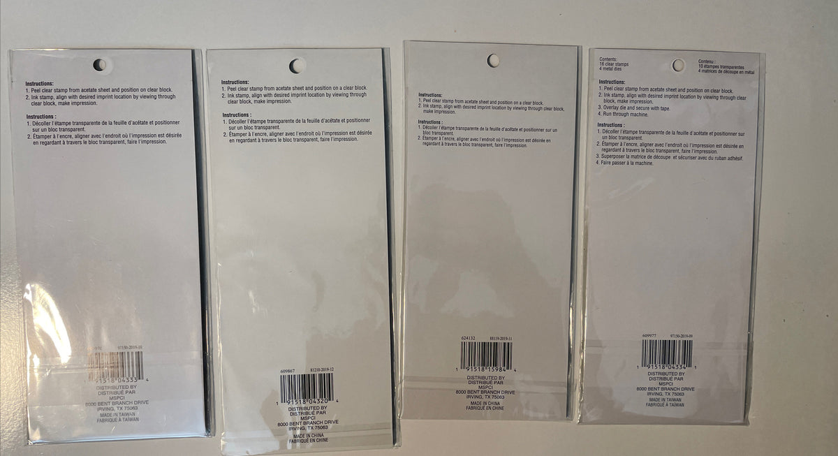 Lot Of 4 Recollections Poly Clear Photopolymer Stamps - Combo Lot