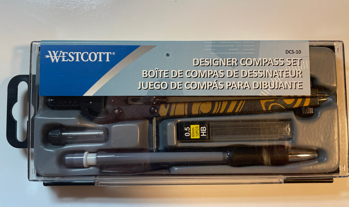 Westcott Designer Compass Set with Carrying Case DCS-10