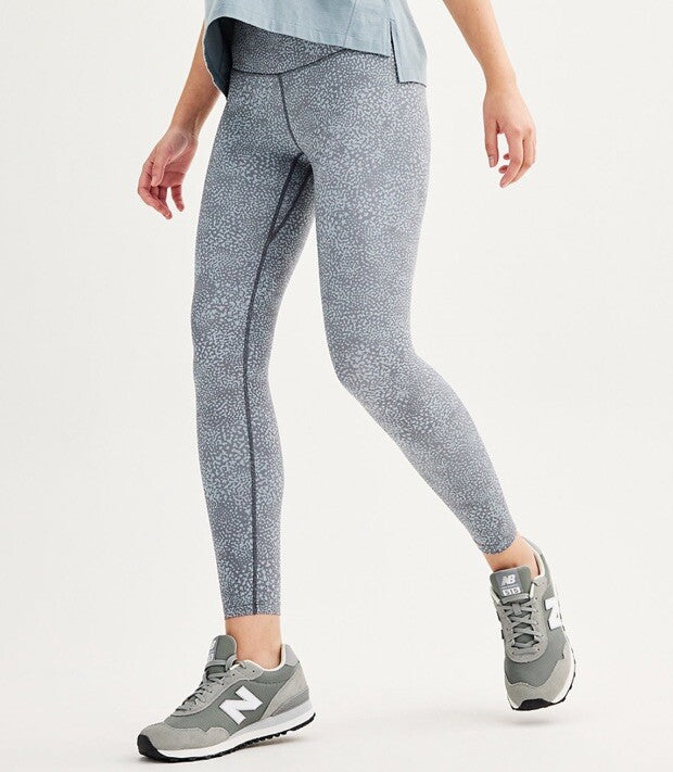 FLX  Women’s Affirmation High-Waisted 7/8 Ankle Leggings- Slate Dots- XS- NWT