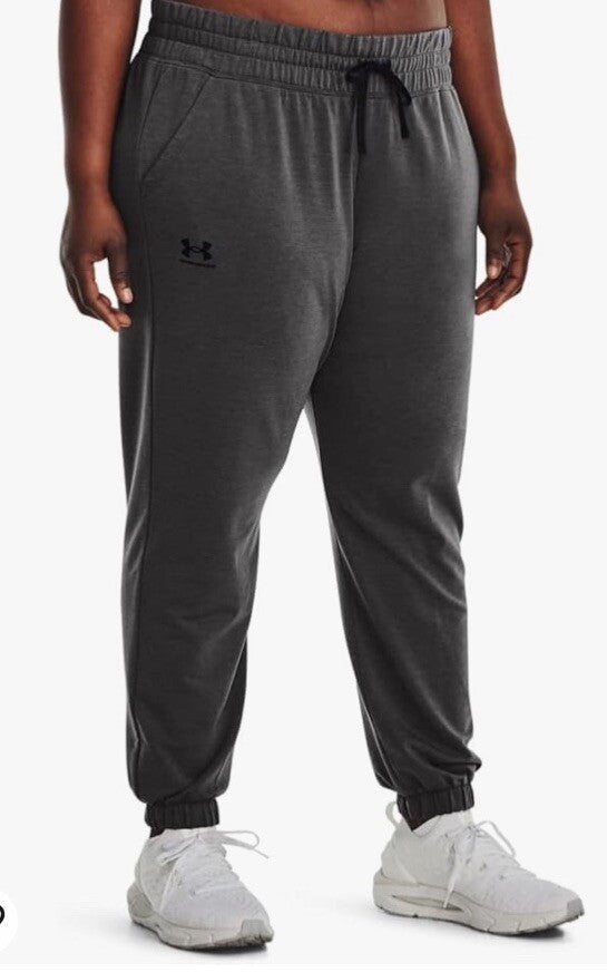 $60Under Armour Women’s Rival Terry Jogger Pull-On Pants-Charcoal-XLarge-NWT