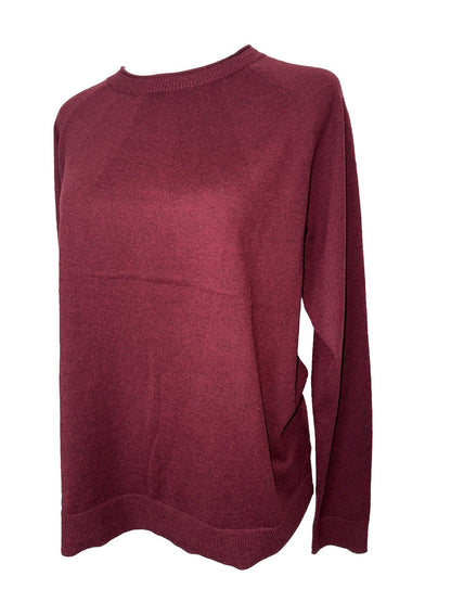 $100 Smartwool Women’s Colorblock Sweater-Cherry Heather (Maroon)-Medium -New