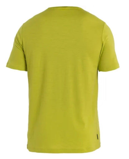 Icebreaker Men’s Tech Lite Short Sleeve Skiing Yeti T-Shirt - Bio Lime- Small