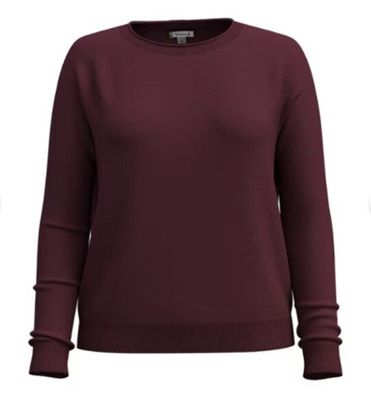 $100 Smartwool Women’s Colorblock Sweater-Cherry Heather (Maroon)-Medium -New