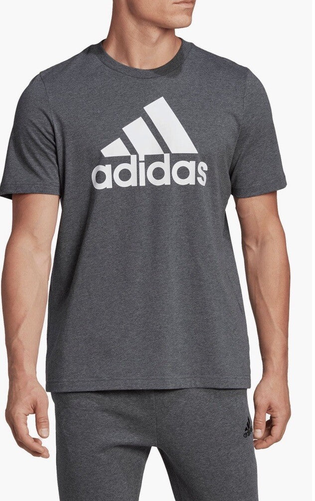adidas Men’s Badge Of Sport Tee Shirt - Gray- Small