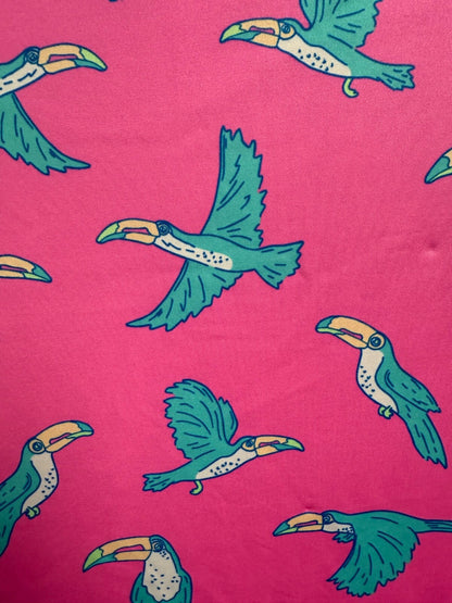 $60 Chubbies Men's-The Toucan Do It Performance Polo 2.0-Pink Multivolor-Medium