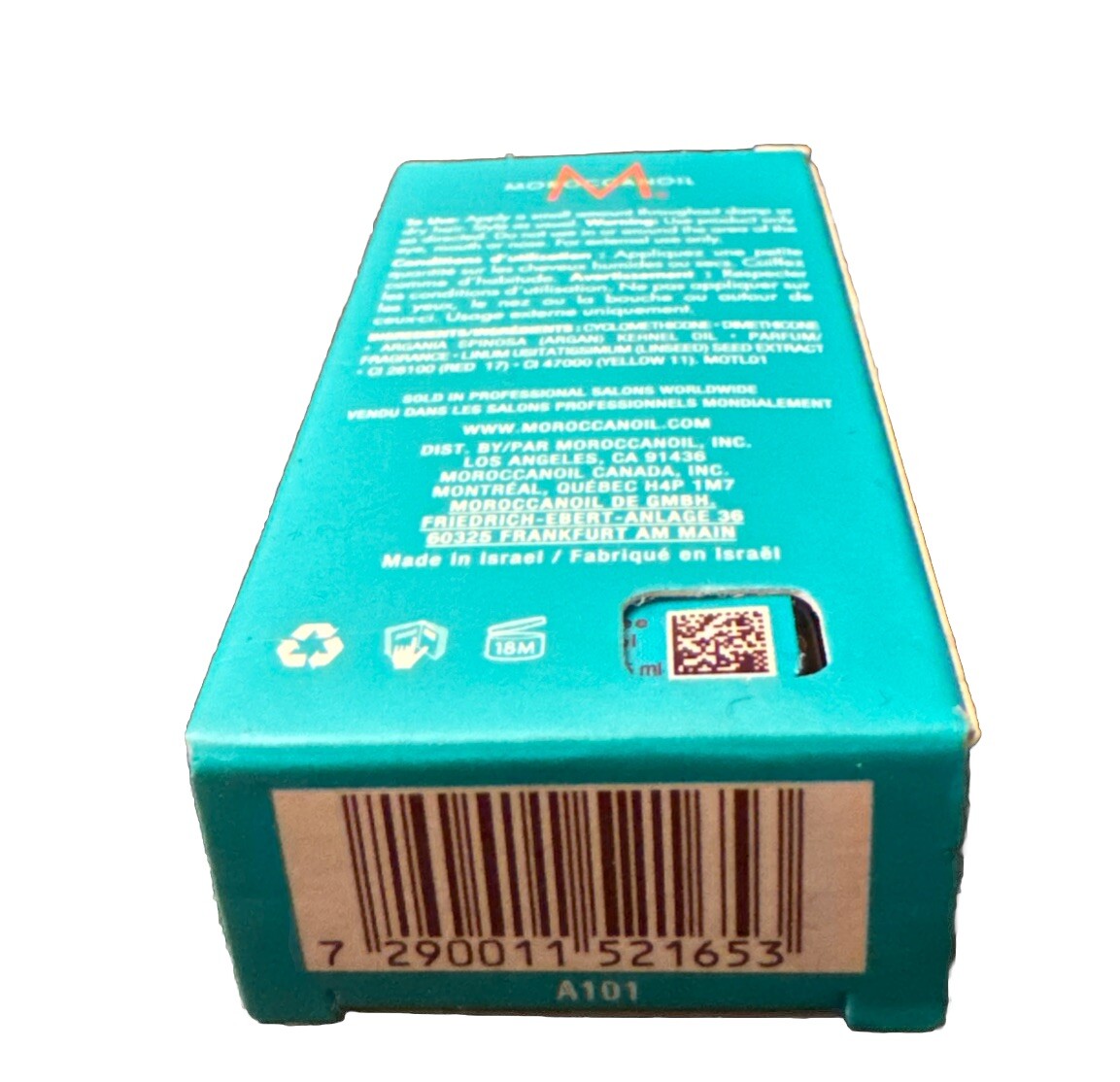 Moroccanoil Treatment-Light Original- Travel Size 0.85oz / 25ml **NEW**AUTHENTIC