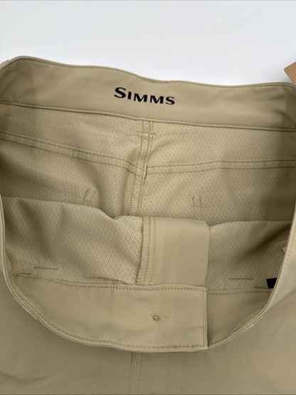$76 Simms Men’s Skiff Shorts 9" Fishing Classic Fit UPF-Sandbar Beige- 32W- NEW