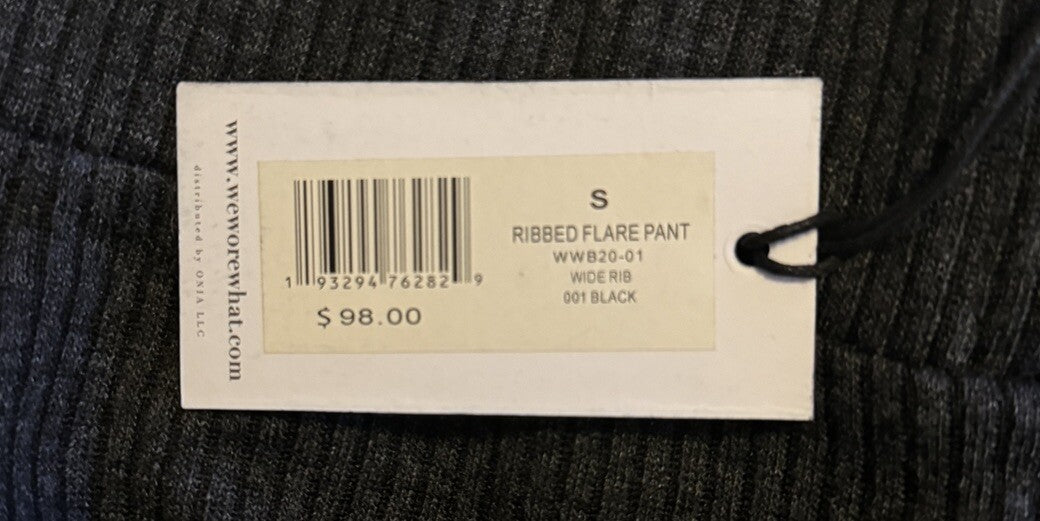 We Wore What Women's Ribbed Seamless Stretch Leggings Black - Size Small  $98