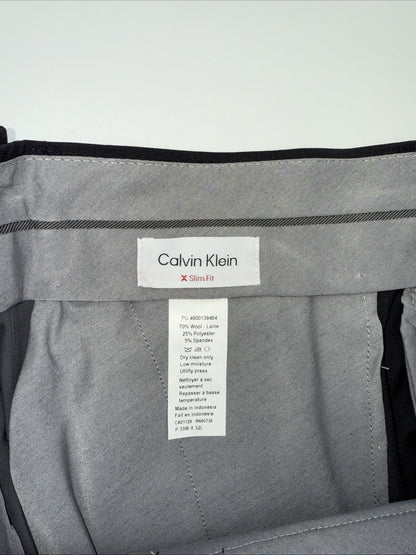 $200 Calvin Klein Men's Jace Suit Pant - Charcoal Grey - 33W x 32L - New Tags