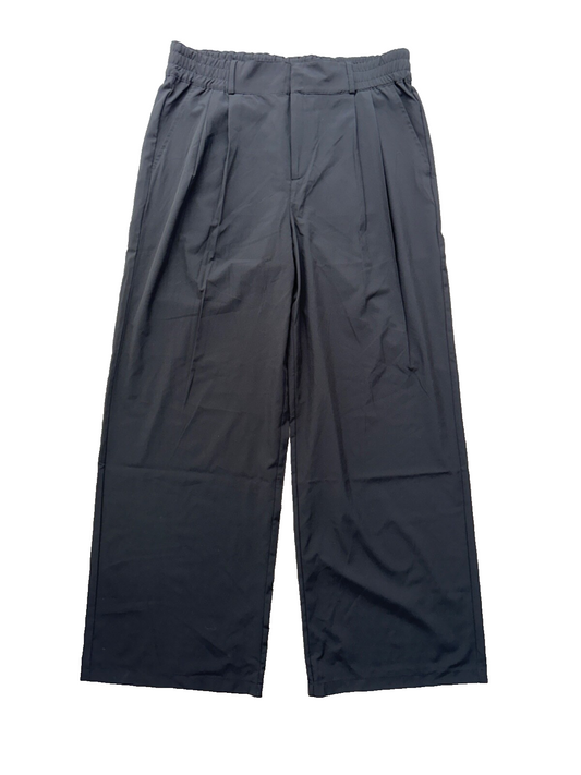 $68 Kyodan Woman’s Wide Leg Pleaded Pants - Black - Large - New With Tag