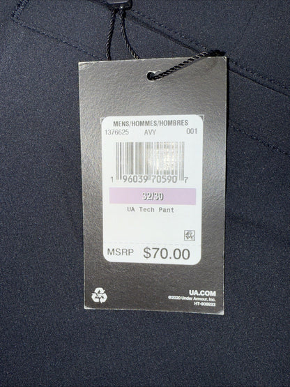$70 Under Armour Men’s Wicking Golf Flat Front Pants -Black - Size: 32W 30L -New