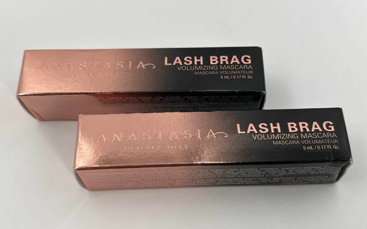 *LOT OF 2* Anastasia Lash Brag Volumizing Mascara Mini, 0.17 fl oz- NEW IN BOX
