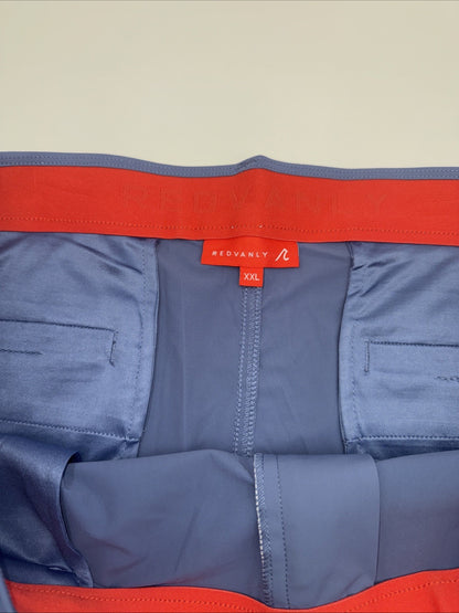 $110 Redvanly Men’s Hanover 9” Pull-On Golf Shorts-Blue Horizon - 2XLarge - New