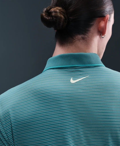 $90 Nike Men’s Dri-FIT Stripped Polo Golf Shirt- Green- Medium- New With Tag