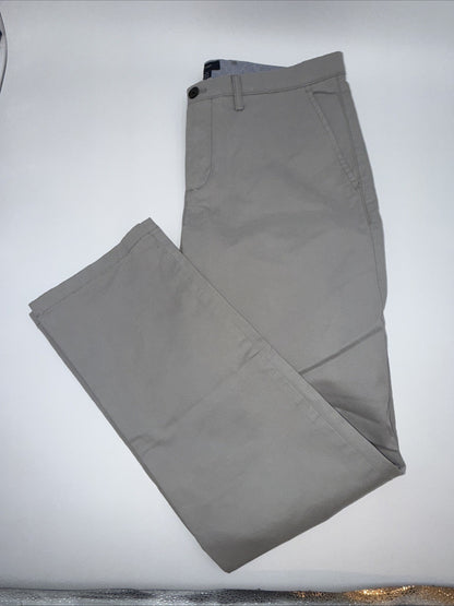 $80 Tommy Hilfiger Men The Flex Chino Cotton Casual Pants -Drizzle Grey-32W 32L