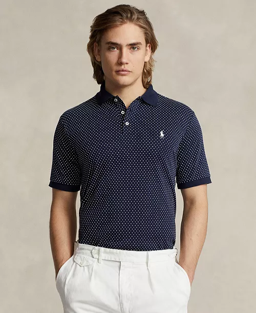 $125 Polo Ralph Lauren Men’s Classic Fit Polo Shirt - Navy Dots - Small - New
