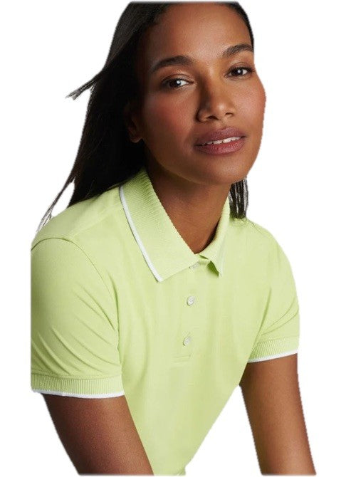 $110 Peter Millar Women’s Whitworth Mesh Sport Polo Shirt- Lime-Size: Large -New